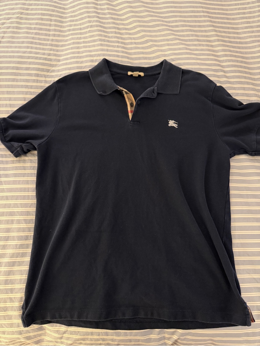 Burberry Brit Men’s Navy Check Polo Size L